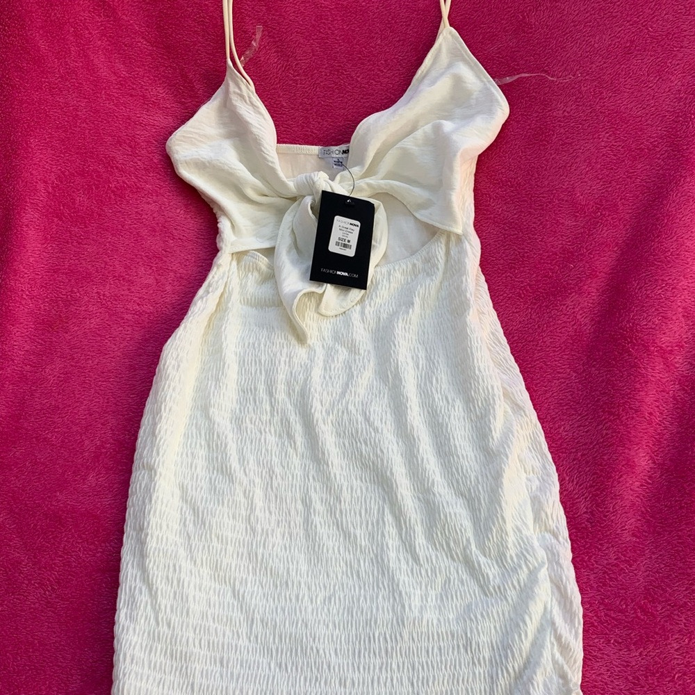 Fashion Nova Cream  Dress